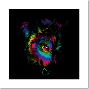 Wolves tie dye Posters and Art